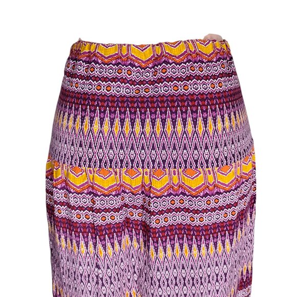 Mossimo Supply Co. Maxi Boho Skirt Size Small Pink and Orange Tones Aztec Print - Picture 5 of 10